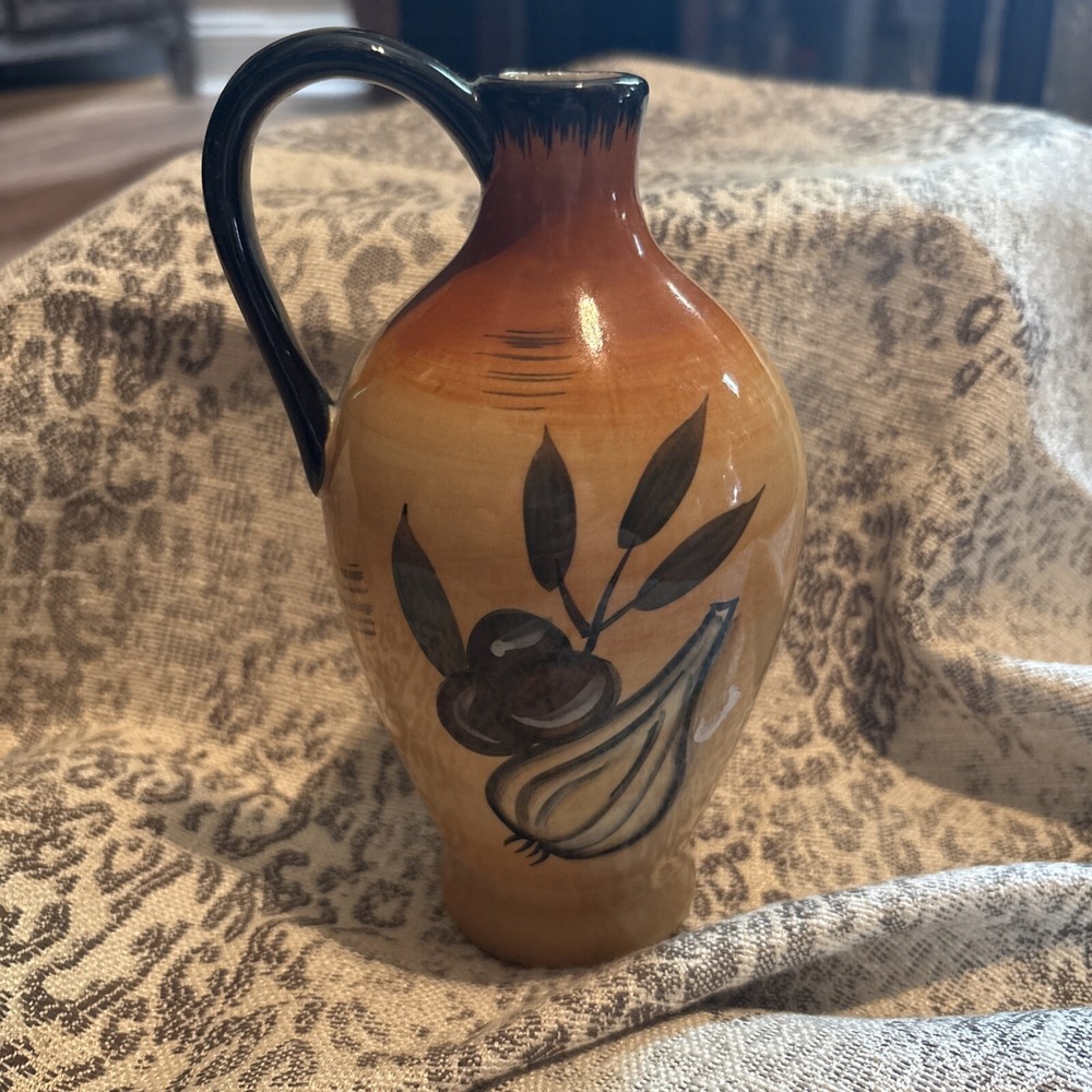 Tuscan Oil Bottle. Painted. Alco